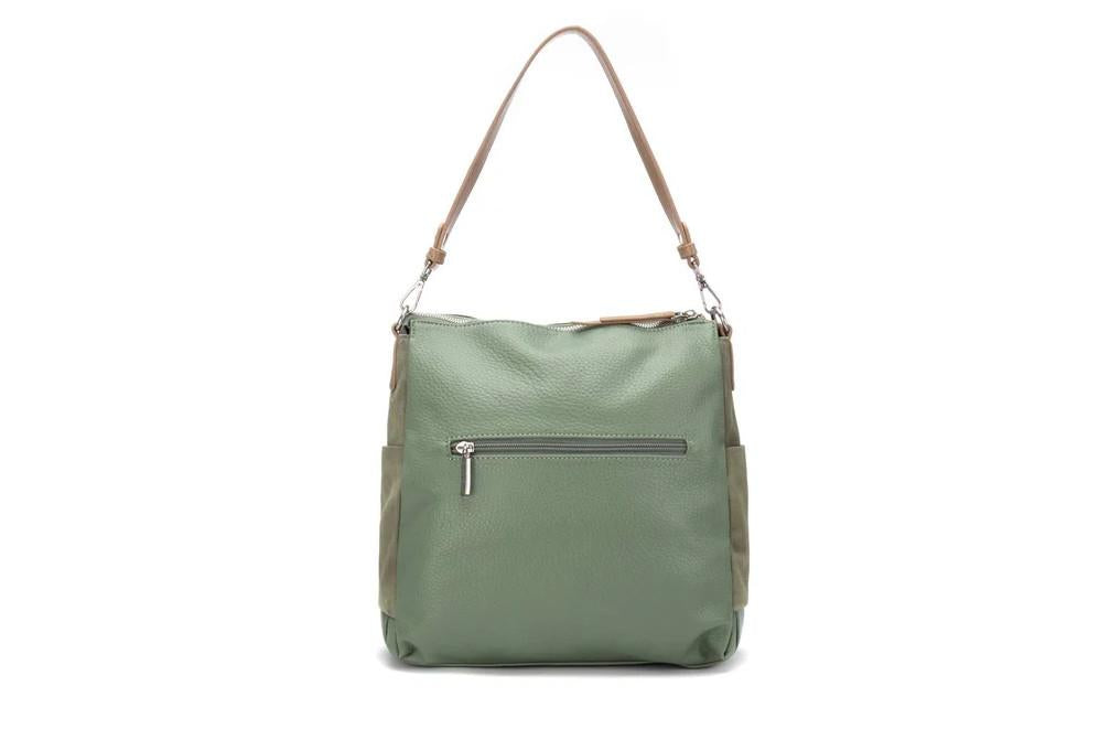 Carmela 186204 – Bolso de Hombro Mujer Caqui con Bandolera
