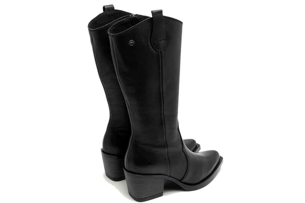 Botas altas cowboy Porronet Flora 4755-001 en negro