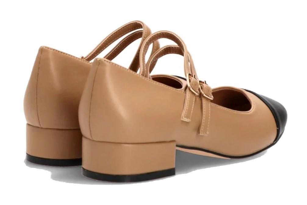 Bailarinas Mary Jane Etika Thalia 63306 en color calmel