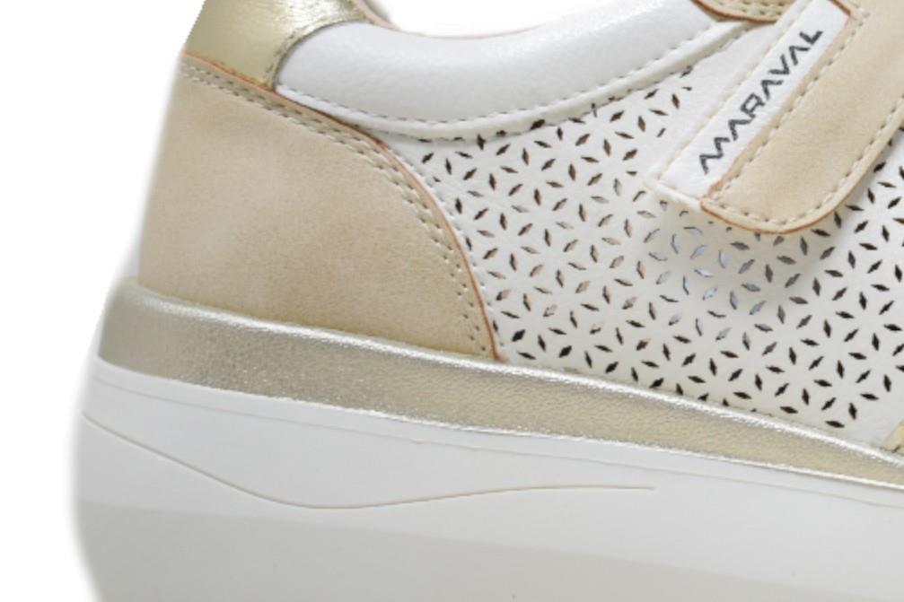 Zapatillas deportivas Maraval W0423 cómodas y modernas de color beige