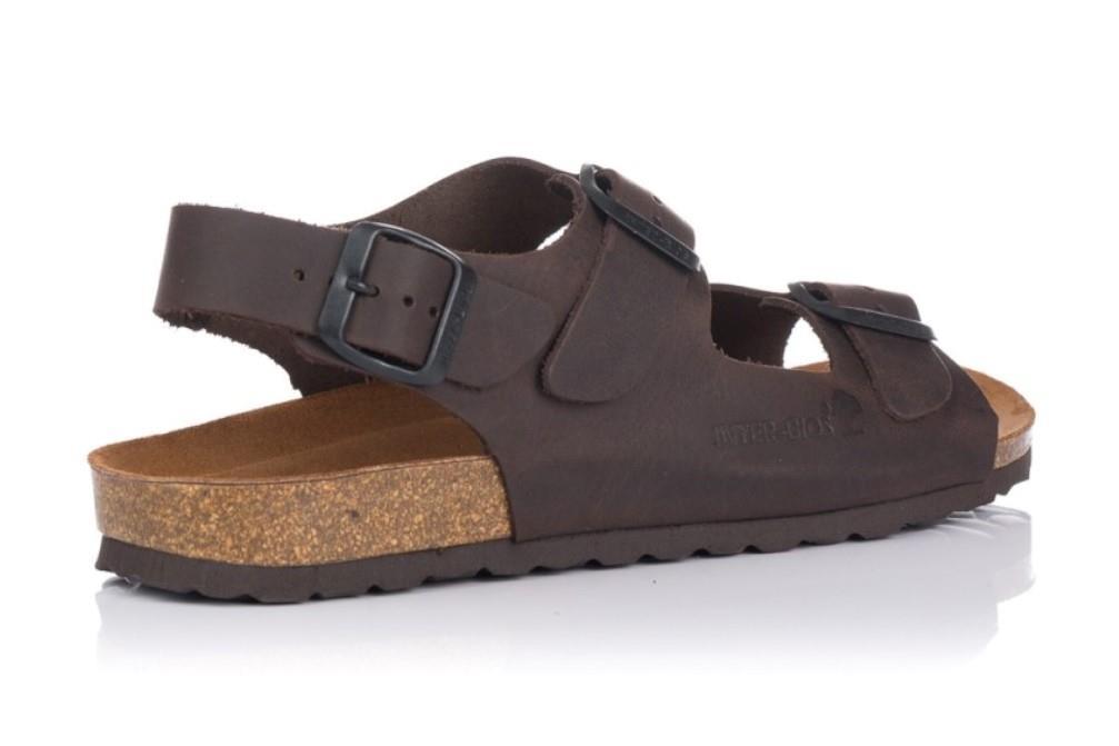Sandalias cómodas Inter Bios 9567 en moka para hombre