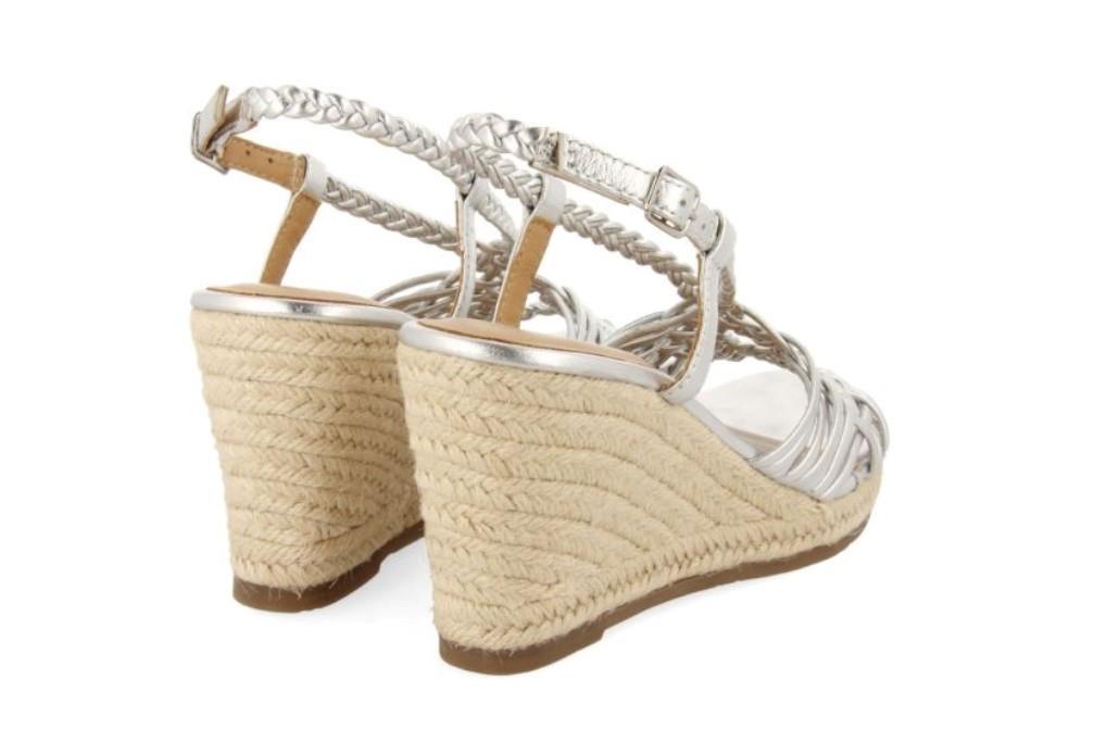 Sandalias con cuña Gioseppo GLIDE 72071 en plata para mujer