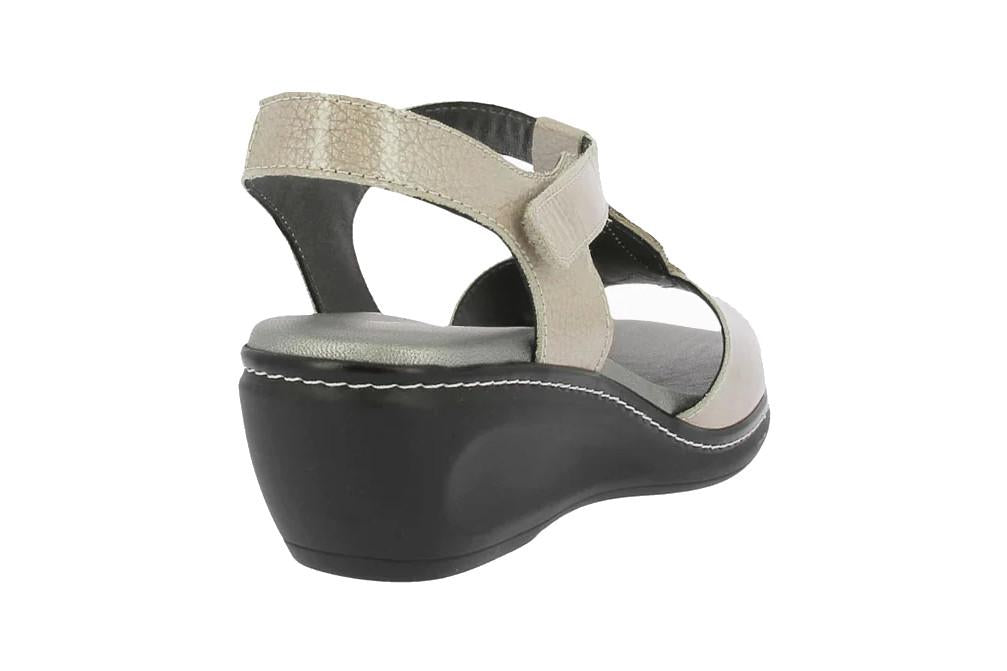Sandalias con Cuña Doctor Cutillas 32182 Taupe Mujer | Piel, Plantilla Gel y Detalle Brillante