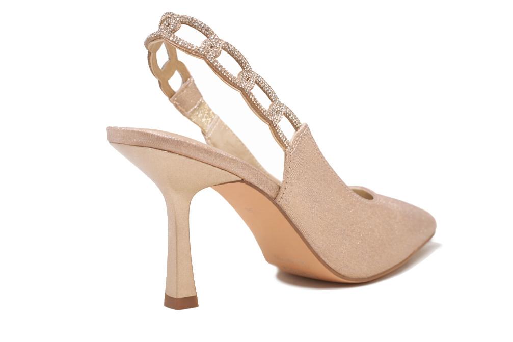 Zapatos de fiesta destalonados MENBUR AM72400 en oro para mujer
