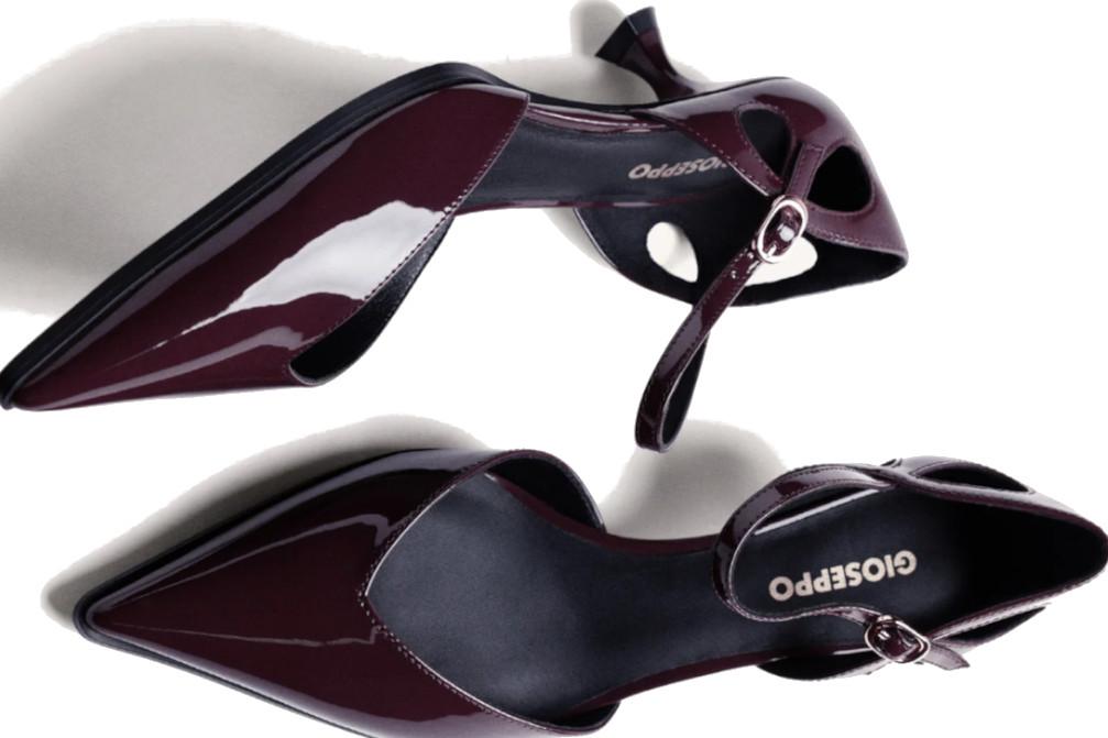 Zapatos de tacón  para fiesta Gioseppo 80803 Efecto Charol en burdeos para mujer
