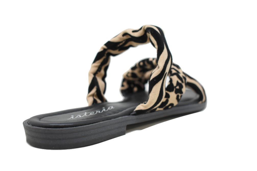 Sandalias planas Isteria 22088 animal print para mujer