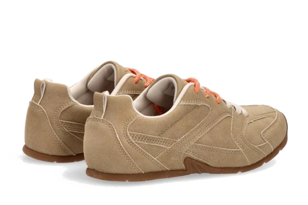 Zapatillas deportivas de mujer Etika Derby 50037 beige con cordones