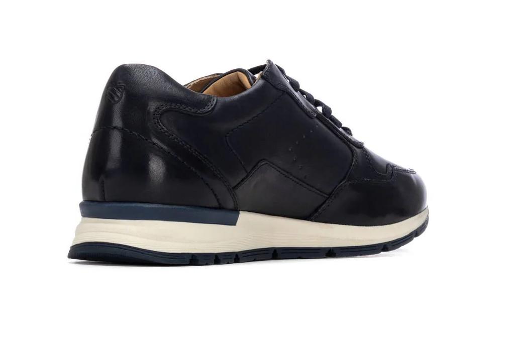 Zapatillas deportivas Carmela 163907 para hombre azul de Piel Casual con Cordones y Suela Antideslizante