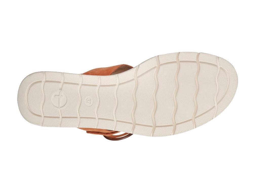 Sandalias con cuña Tamaris 28206 en camel para mujer