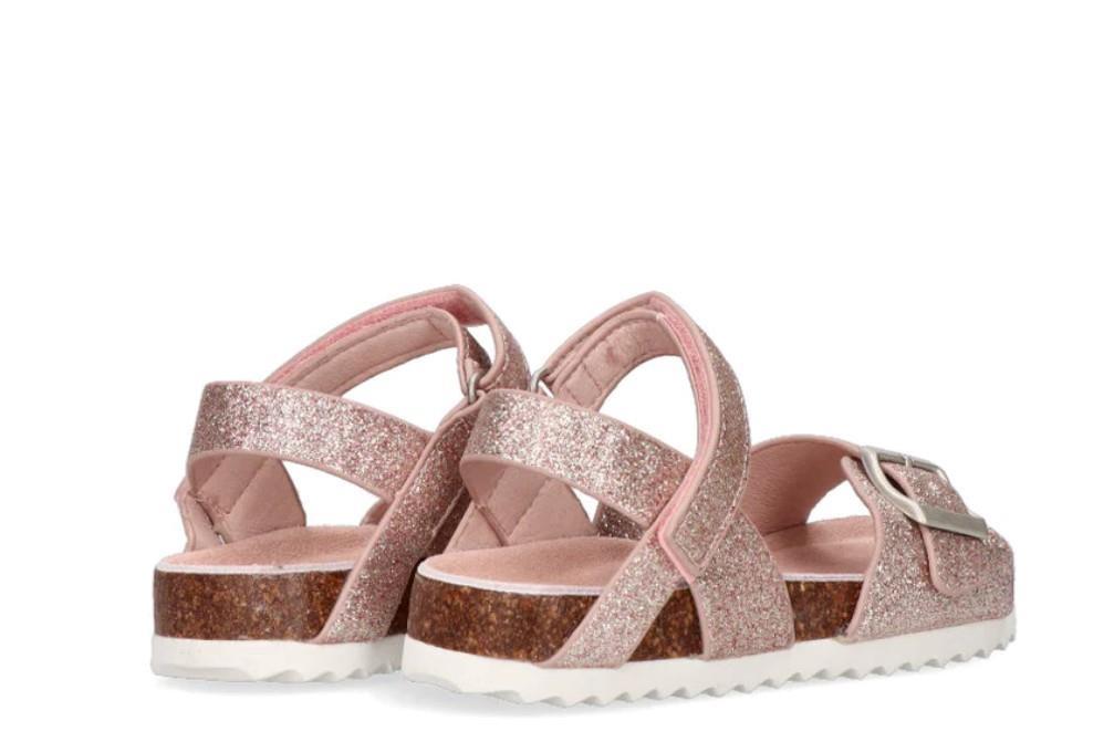 Sandalias planas bio Etika BELICHE en rosa para niña
