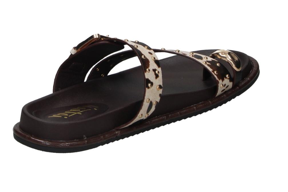 Sandalias Planas Mujer Isteria 1116 Animal Print | Sandalias Veganas con Hebilla