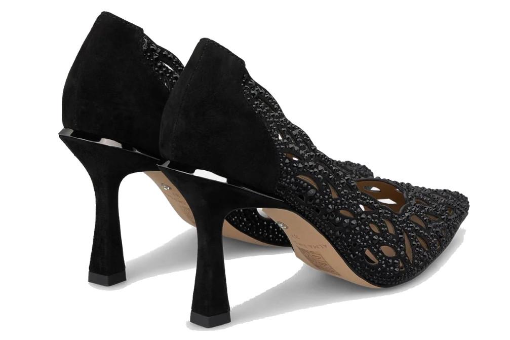 Zapato de fiesta con tacón Alma en Pena I260245 Troquelado Mujer en negro