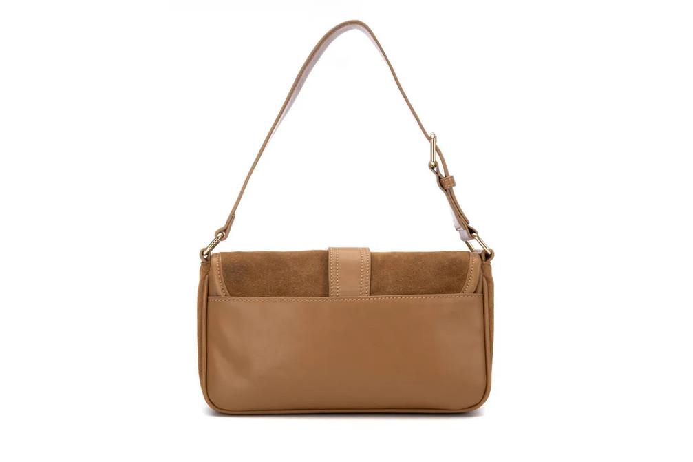 Bolso bandolera Carmela 186195 Camel en serraje color camel
