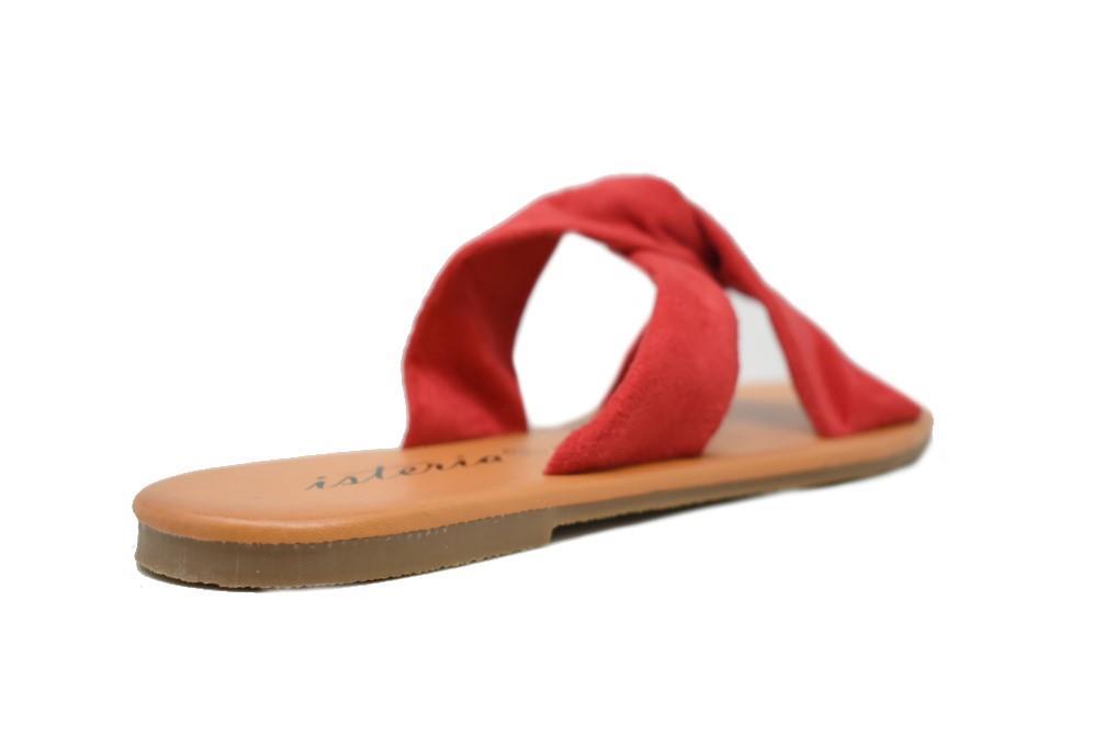 Sandalias planas Isteria 9073 en rojo para mujer