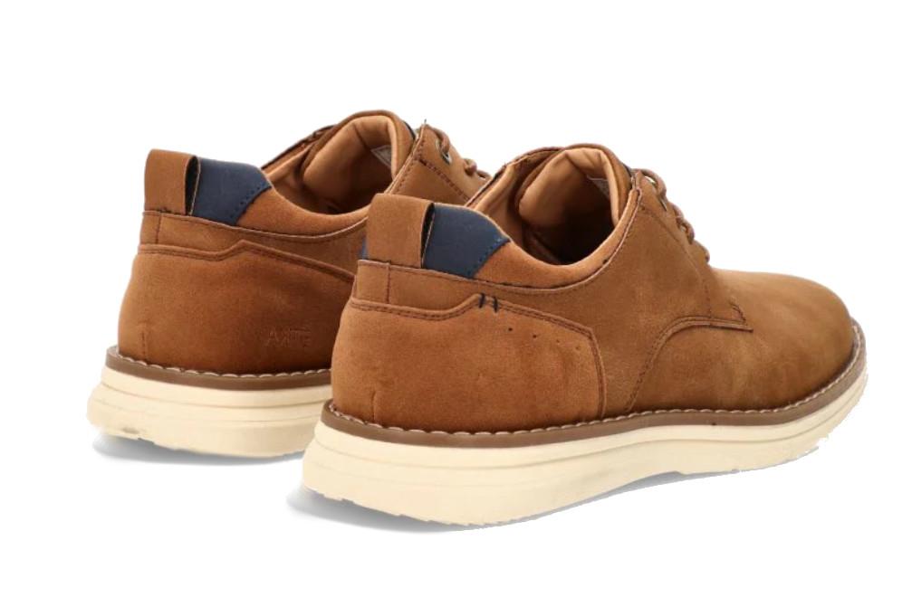 Zapato casual hombre ETIKA Tigani 60928 camel blucher cómodo con cordones