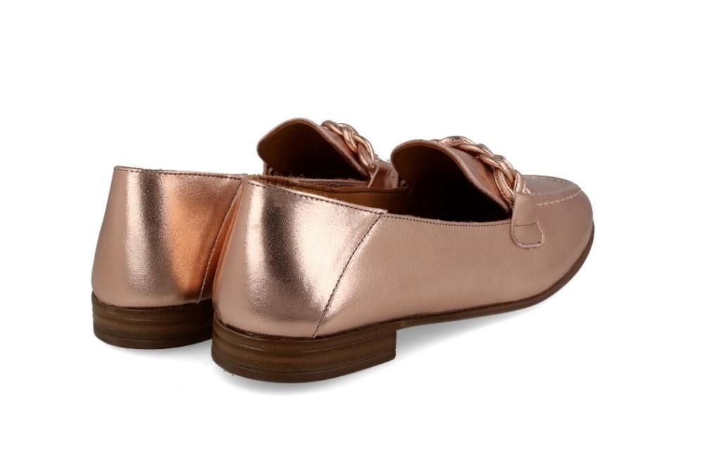 Mocasines piel bronce W&F 35-48-722 A4 para mujer
