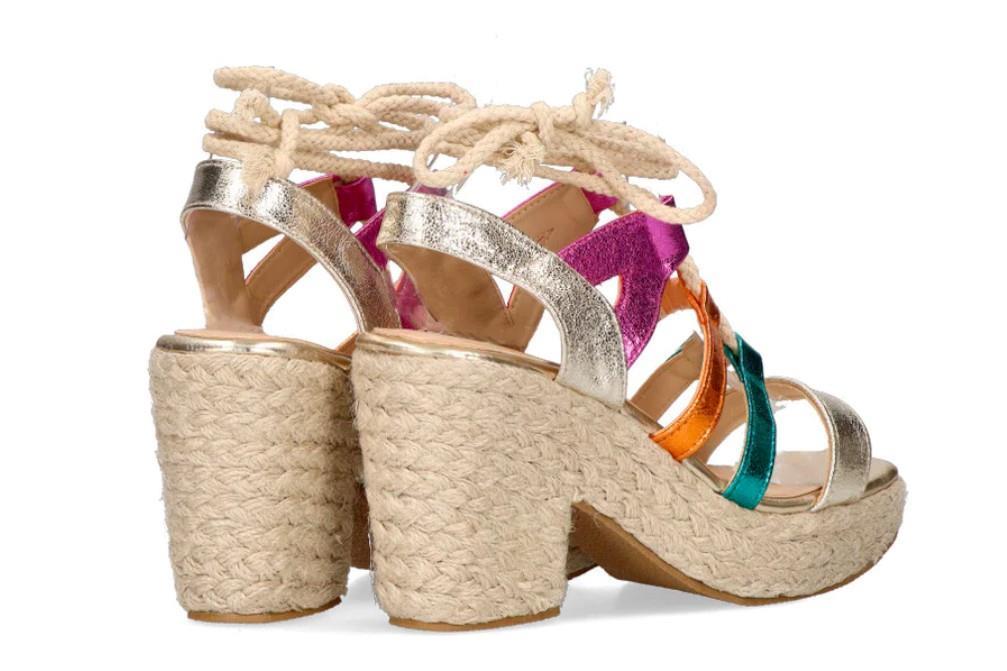 Sandalias de yute Etika las doradas 3001 en oro para mujer