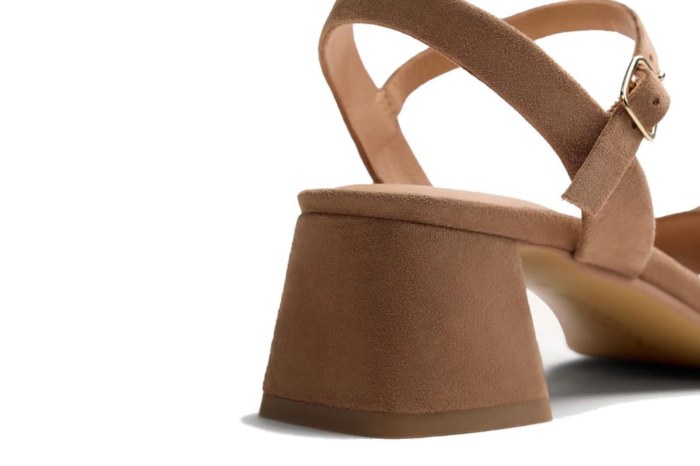 Sandalias de tacón medio de piel Gioseppo Verndale 79090 cuero con detalle joya – cómodas y elegantes