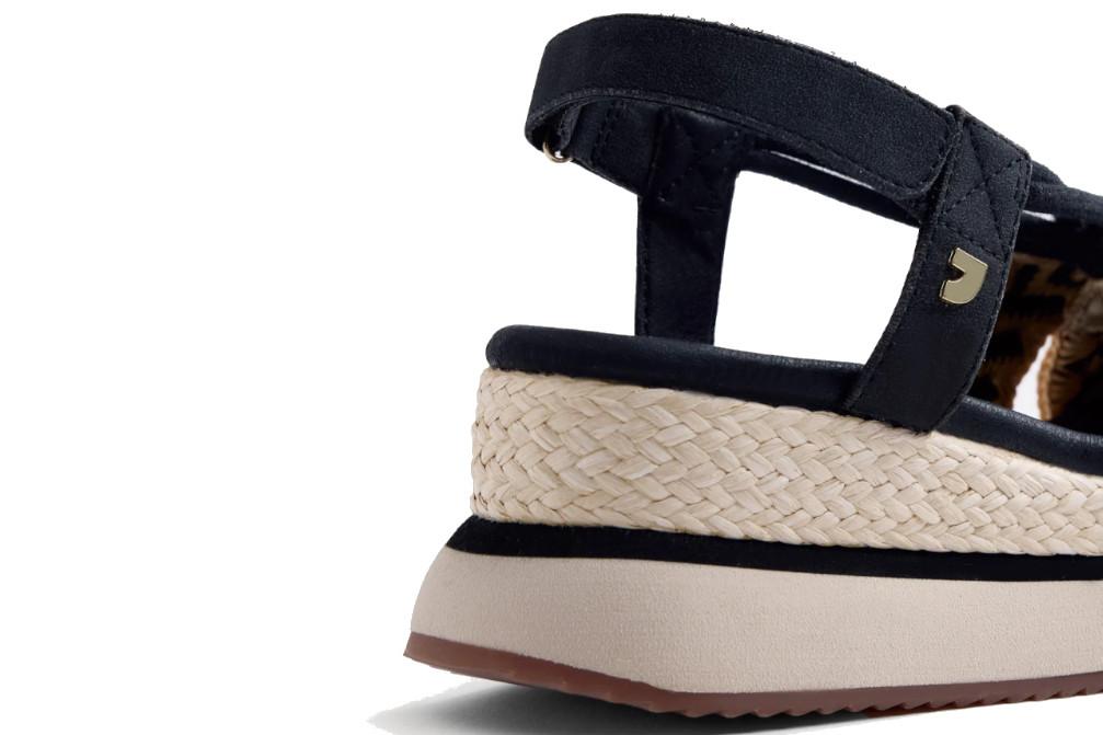 Sandalias de Cuña Bordado Gioseppo Ugunja 78618 Negro para Mujer