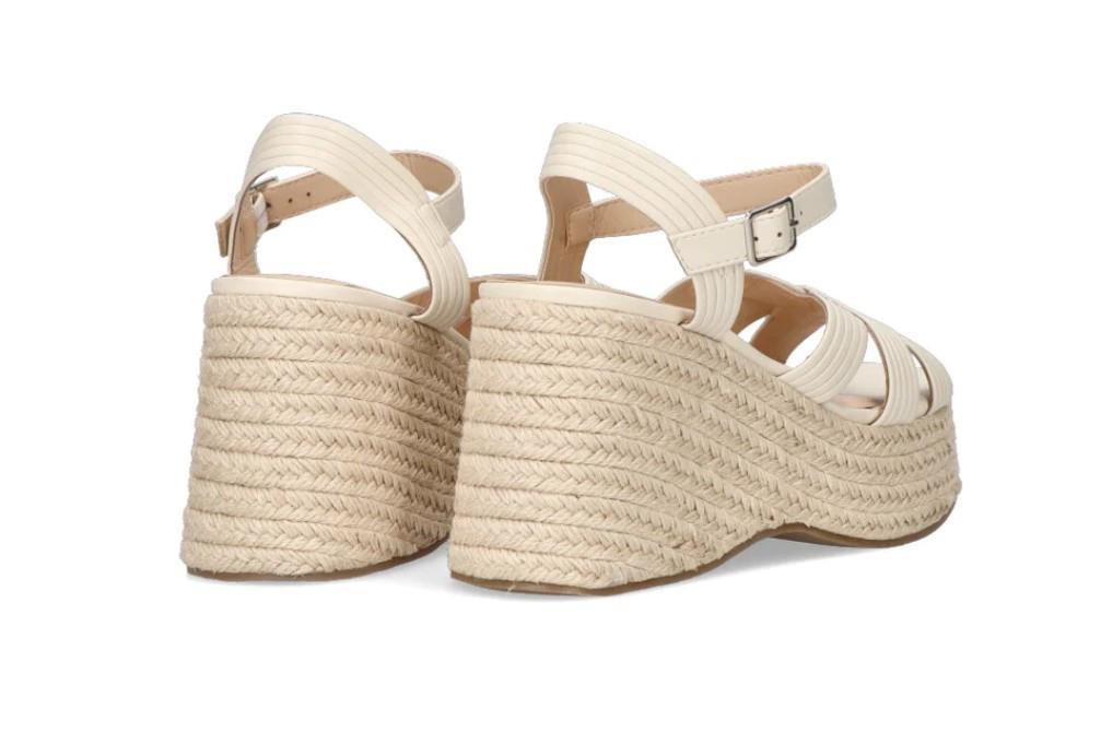Sandalias con cuña Etika Alcaidesa 20024 en beige para mujer