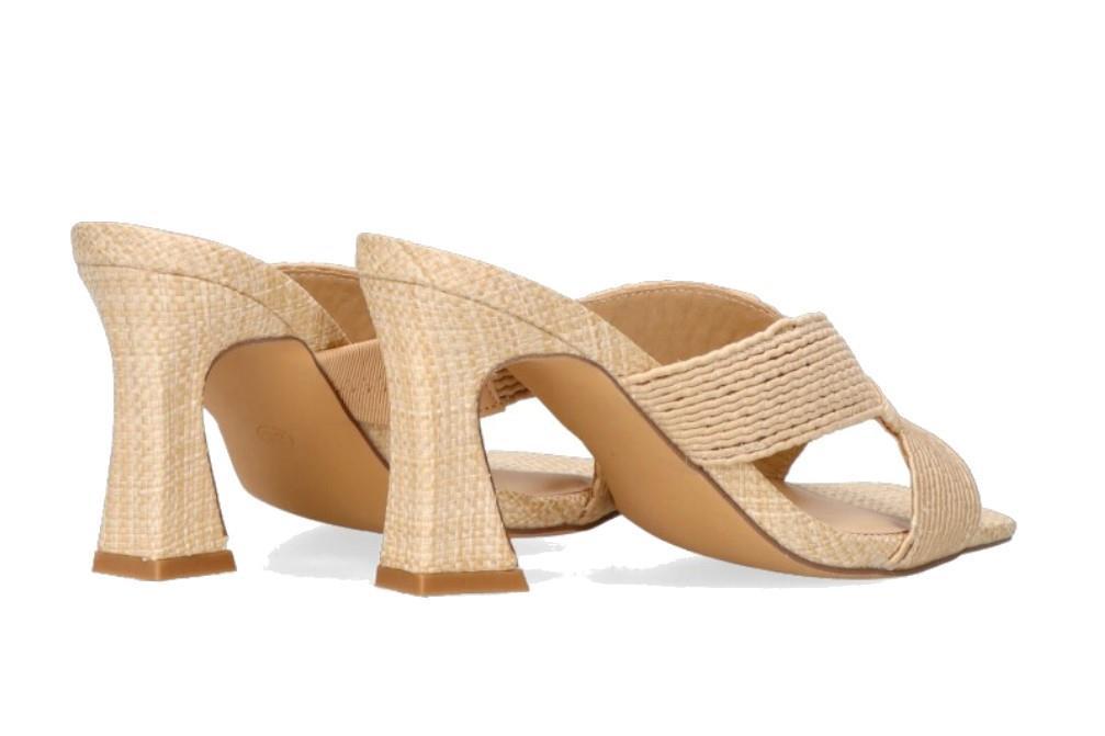 Mule de tacón etika 900015 en beige para mujer