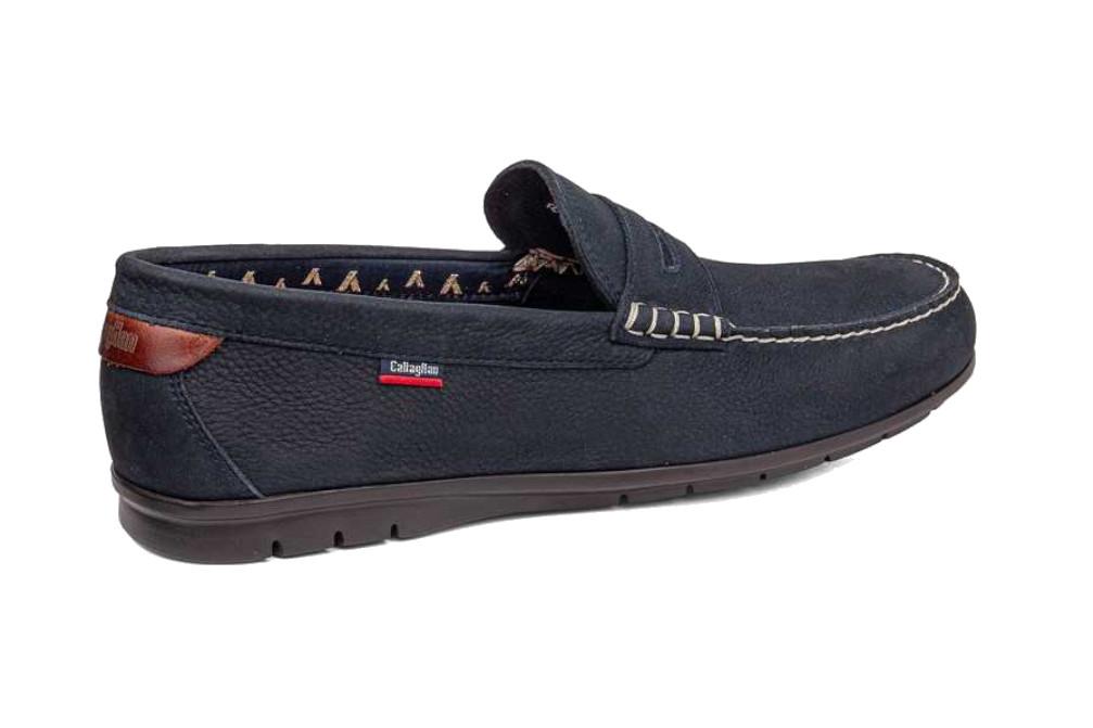 Mocasines Callaghan Fares 85101 Azul para Hombre con Plantilla Extraíble de Piel