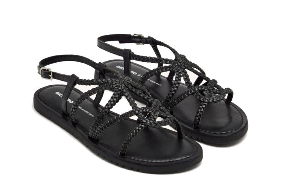 Sandalias planas Gioseppo ORLAND 75107 en negro para mujer
