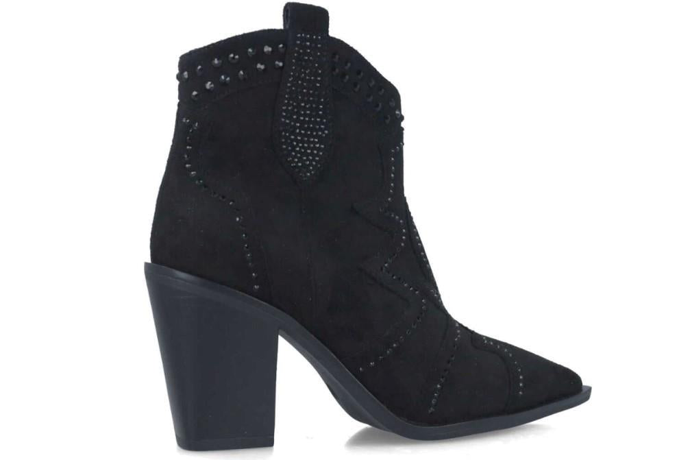 Botines Cowboy Menbur NAYA 026071 en negro para mujer