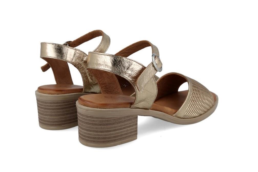 Sandalias de tacón Walk & Fly E21-221-WF en oro para mujer