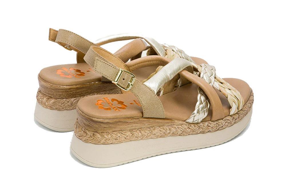 Sandalias con cuña Porronet Flavia 3033 en platino