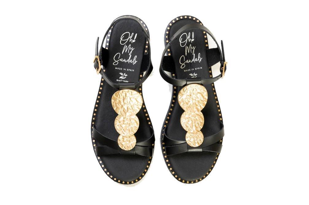 Sandalias planas Oh! My Sandals Edurne 5767 en negro