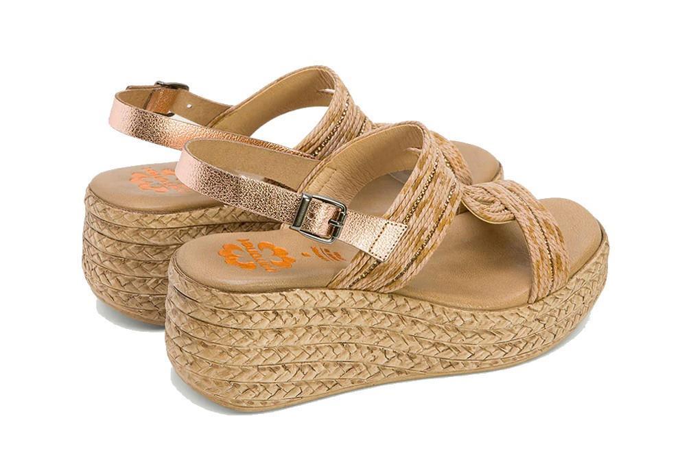 Sandalias con cuña Porronet Gala 3036 en rose