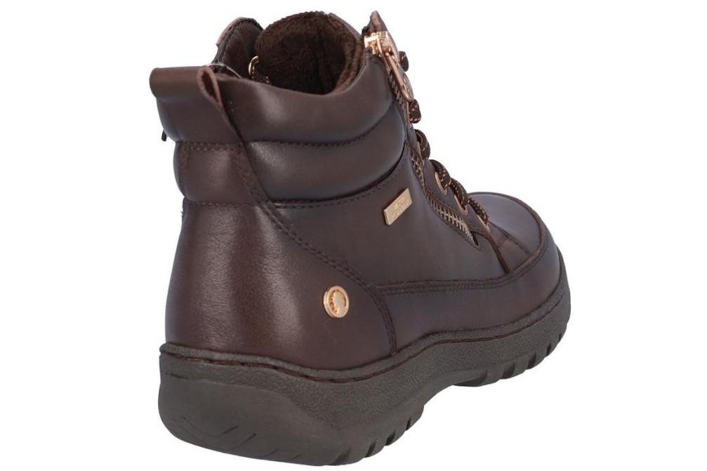 Botines de piel Coronel Tapiocca T580-18 marrones para mujer resistentes al agua