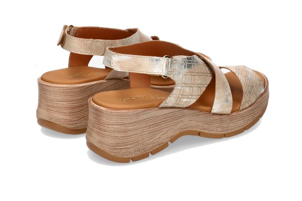 Sandalias con cuña Paula Urban 27-773 en beige para mujer