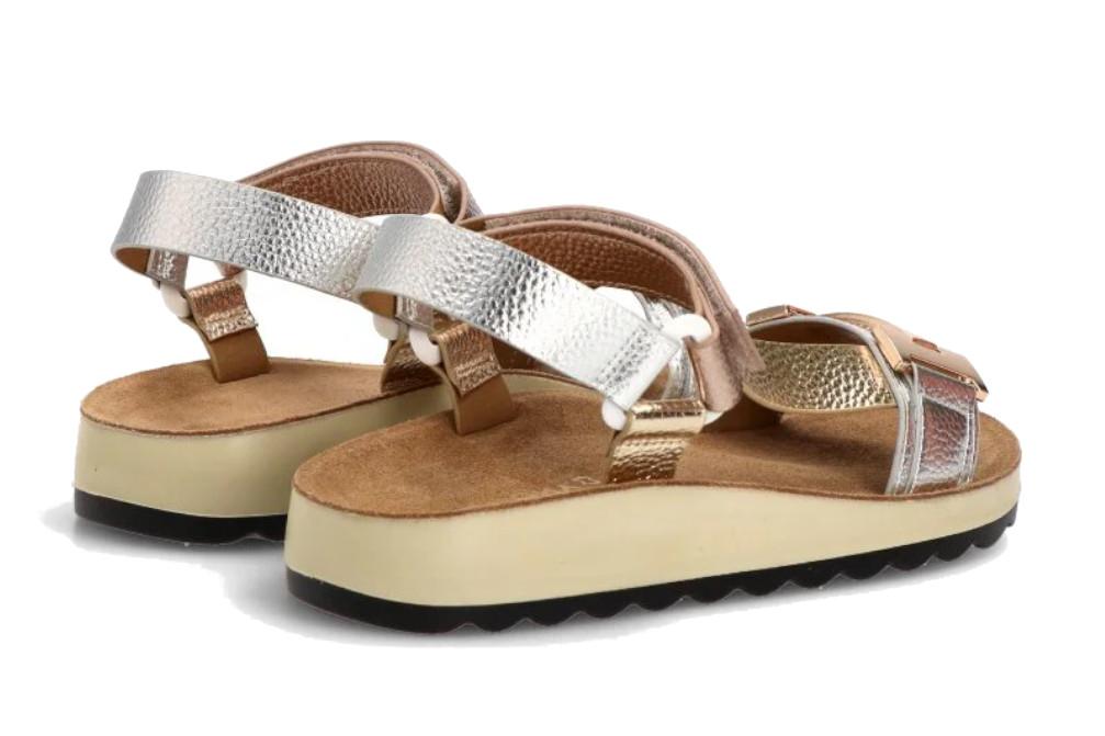 Sandalias cómodas ETIKA by ARMONY Carena 01 10084 Multioro para Mujer con Planta de Piel