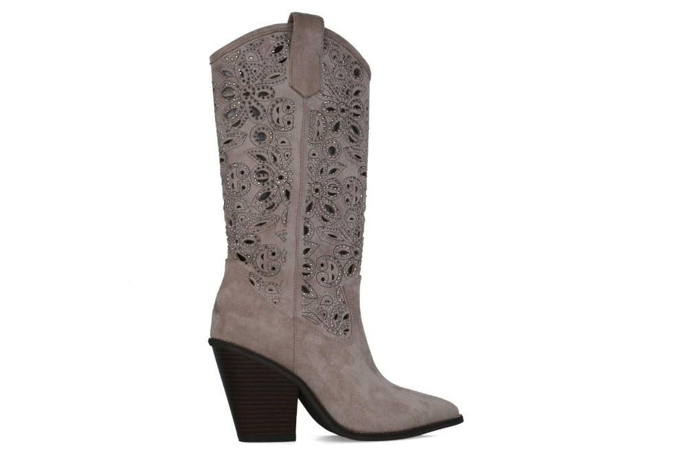 Botas altas cowboy IZEL 026106 en piedra para mujer