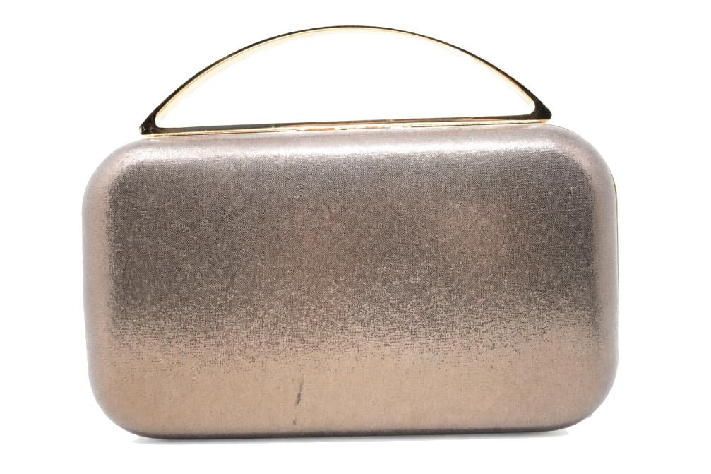 Bolso Clutch de Fiesta Menbur AMB72 Bronce con Asa y Cadena