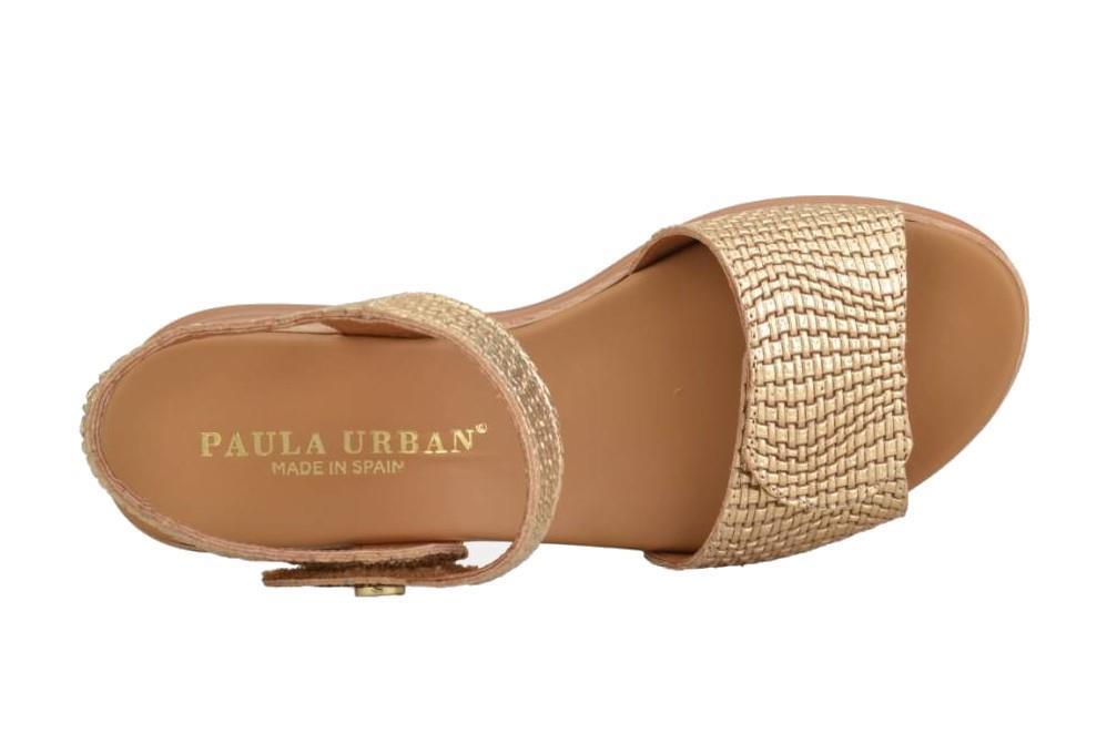 Sandalias ajustables Paula Urban 24-634 Bogota en champán