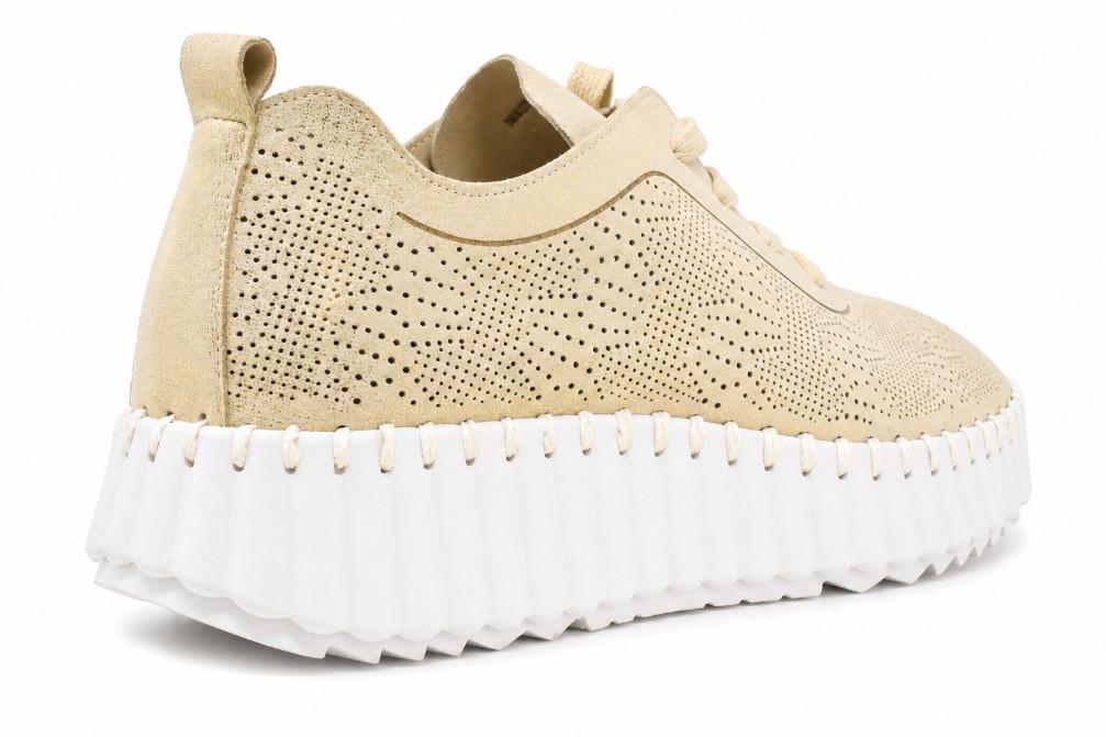 Zapatillas deportivas mujer Walk & Fly Astrid 9837K oro | Sneakers cómodas con cuña