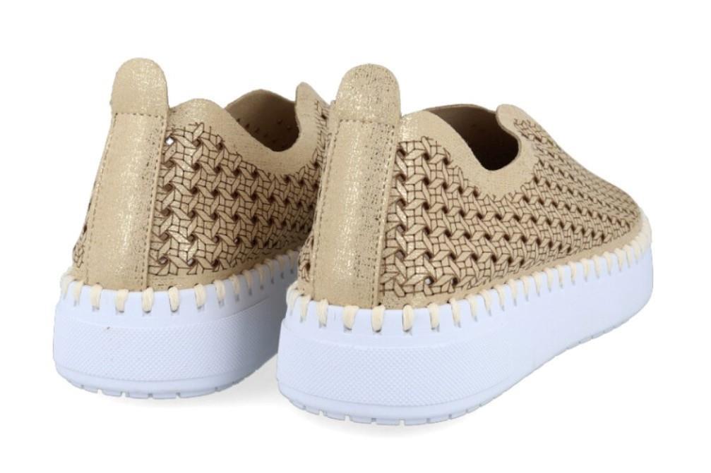 Zapatillas deportivas Walk & Fly Greta AD-9938 A5 en oro para mujer