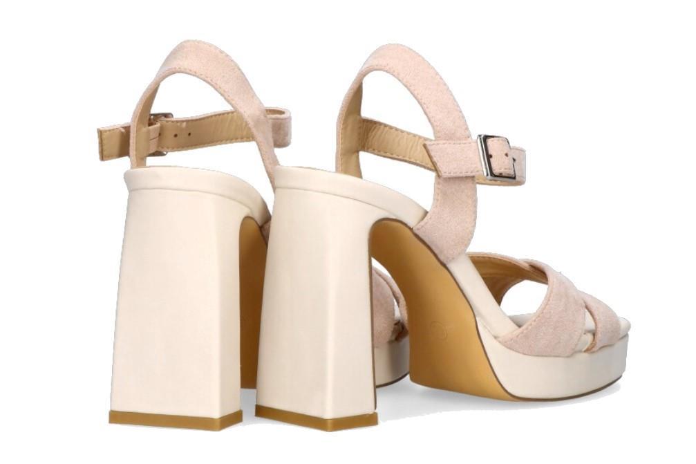 Sandalias de tacón Etika 90013 en beige para mujer