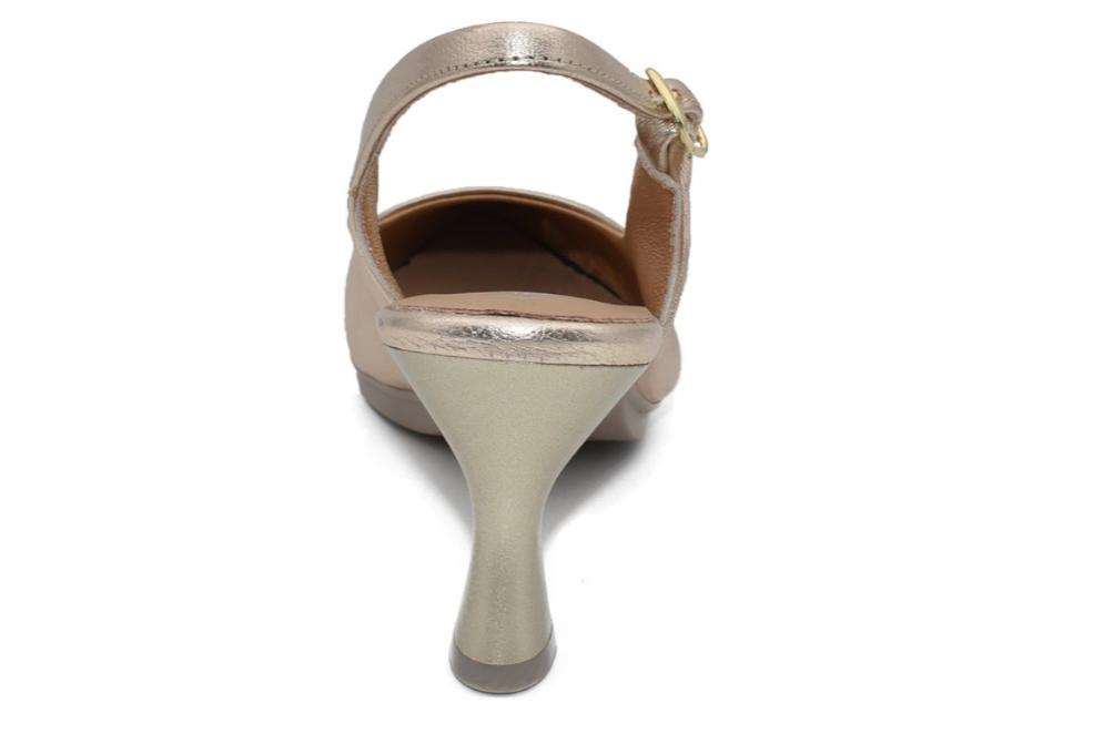 Zapatos de Tacón Destalonados Chamby 4241 Platino Mujer | Zapatos de fiesta
