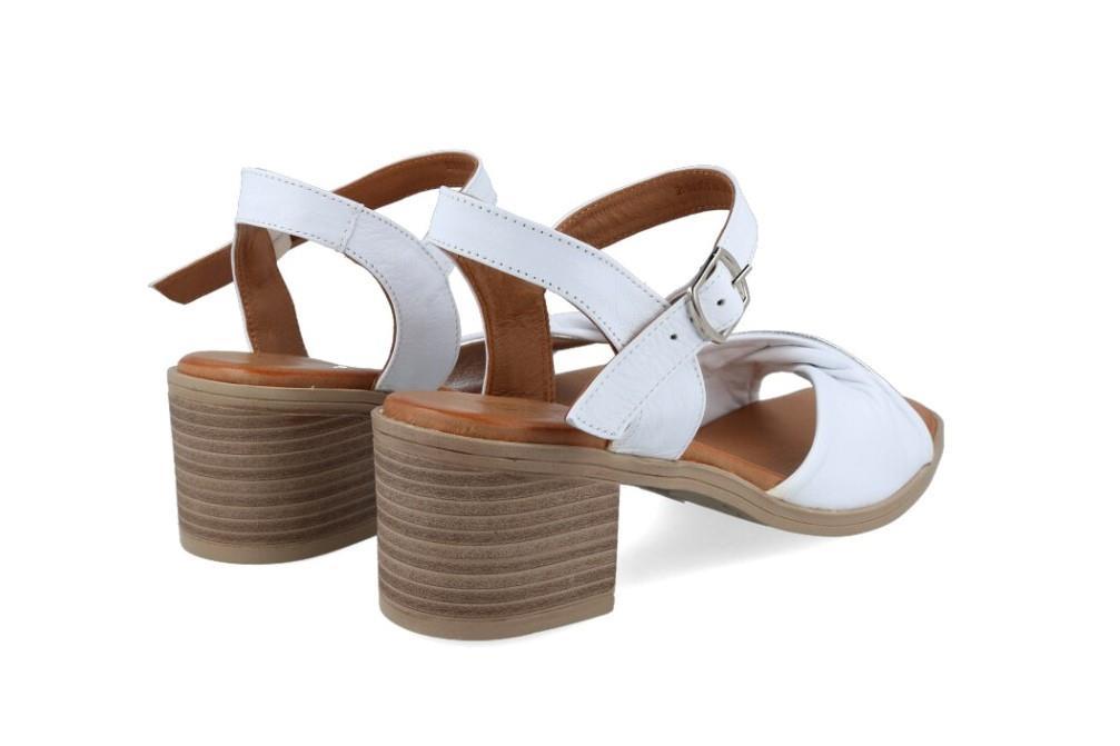 Sandalias de tacón Walk & Fly 21-501 en blanco para mujer