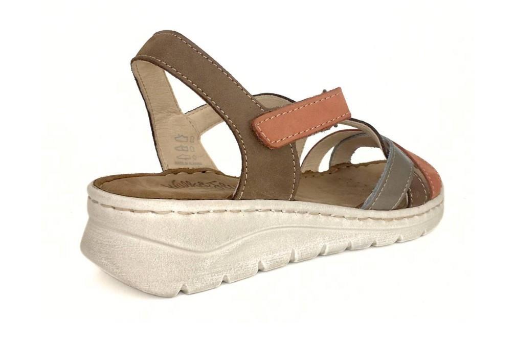 Sandalias planas Walk & Fly Valencia 3394 47611 en color marrón para mujer