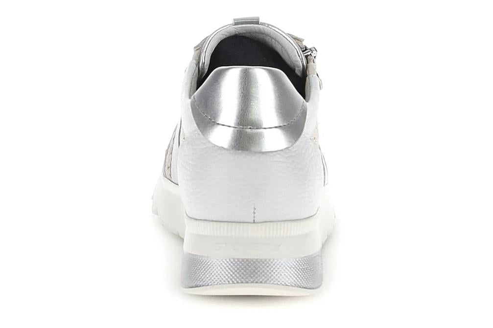 Zapatillas deportivas Stonefly 223579 Spock 47 Gris Claro Mujer con Cremallera | Piel y Memory Foam