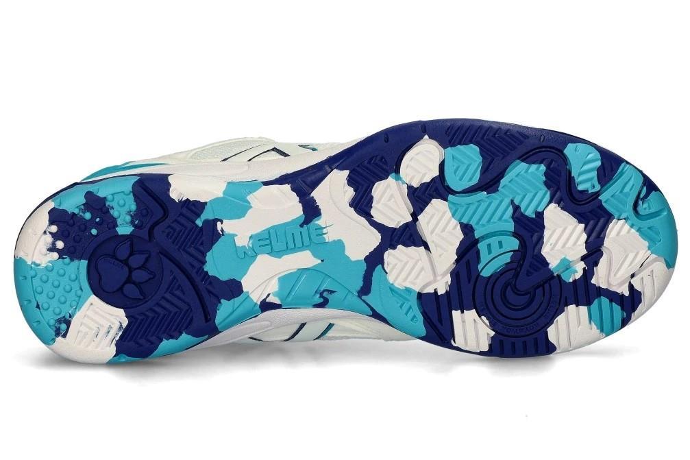 Zapatilla Fútbol Sala Kelme Copa 55257 en blanco aquua para hombre