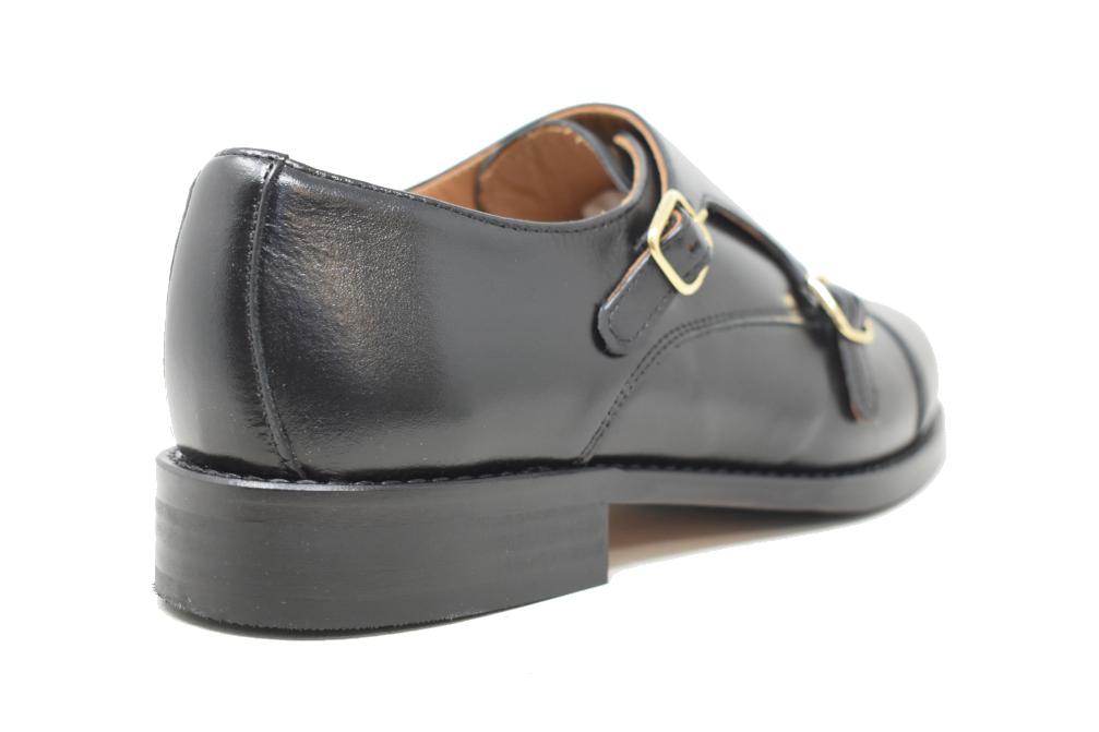 Zapatos Paco Cantos 6442 de vestir para hombre, estilo Monk con doble hebilla - Zapatos blucher