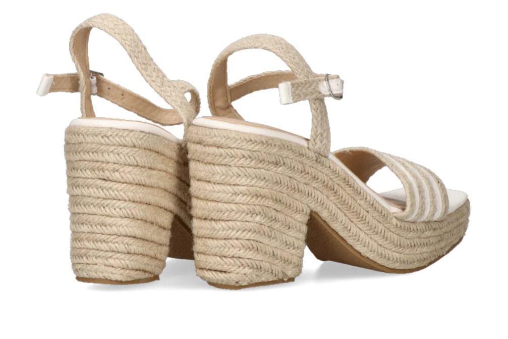 Sandalias Rafia ETIKA 30002 CHULLERA en color blanco