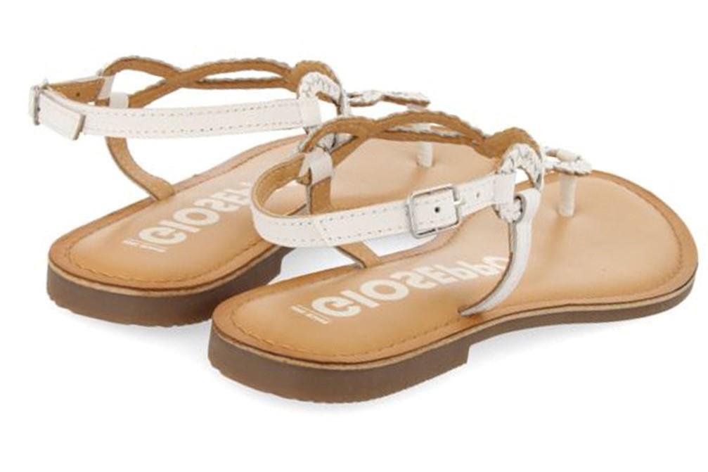 Sandalias planas de dedo Gioseppo Merignas 69111 en negro para mujer