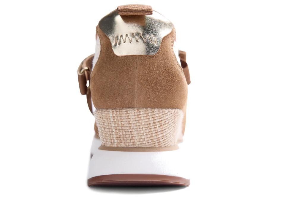 Zapatillas deportivas abiertas Gioseppo LIPA 78728 – Cuña Rafia, Bailarinas Deportivas con Plataforma